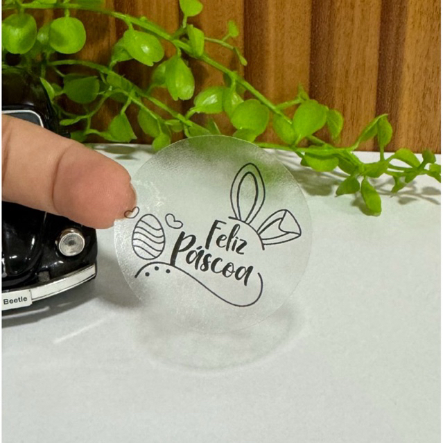 100 Adesivos Vinil Transparente Feliz Páscoa Ovinho | Adesivo Cliente Páscoa em Oferta na Shopee