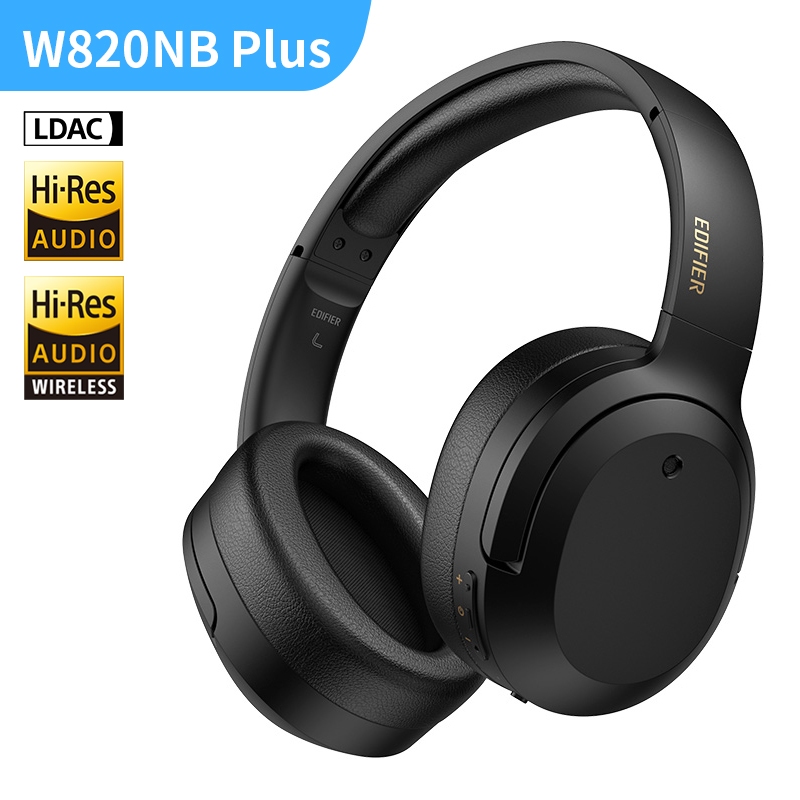 Edifier W820NB PLUS hi-res sem fio cancelamento de ruído- Headphone - fones de ouvido-43db anc, ldac codec, 49hrs playtime fone de ouvido bluetooth leve