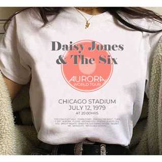 Camiseta Daisy Jones And The Six Aurora World Tour Aesthetic Bookstan Serie Unissex