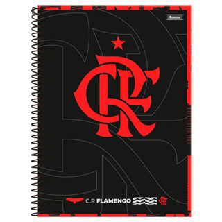 Caderno Universitário Capa Dura Flamengo 20 Matérias + Brinde