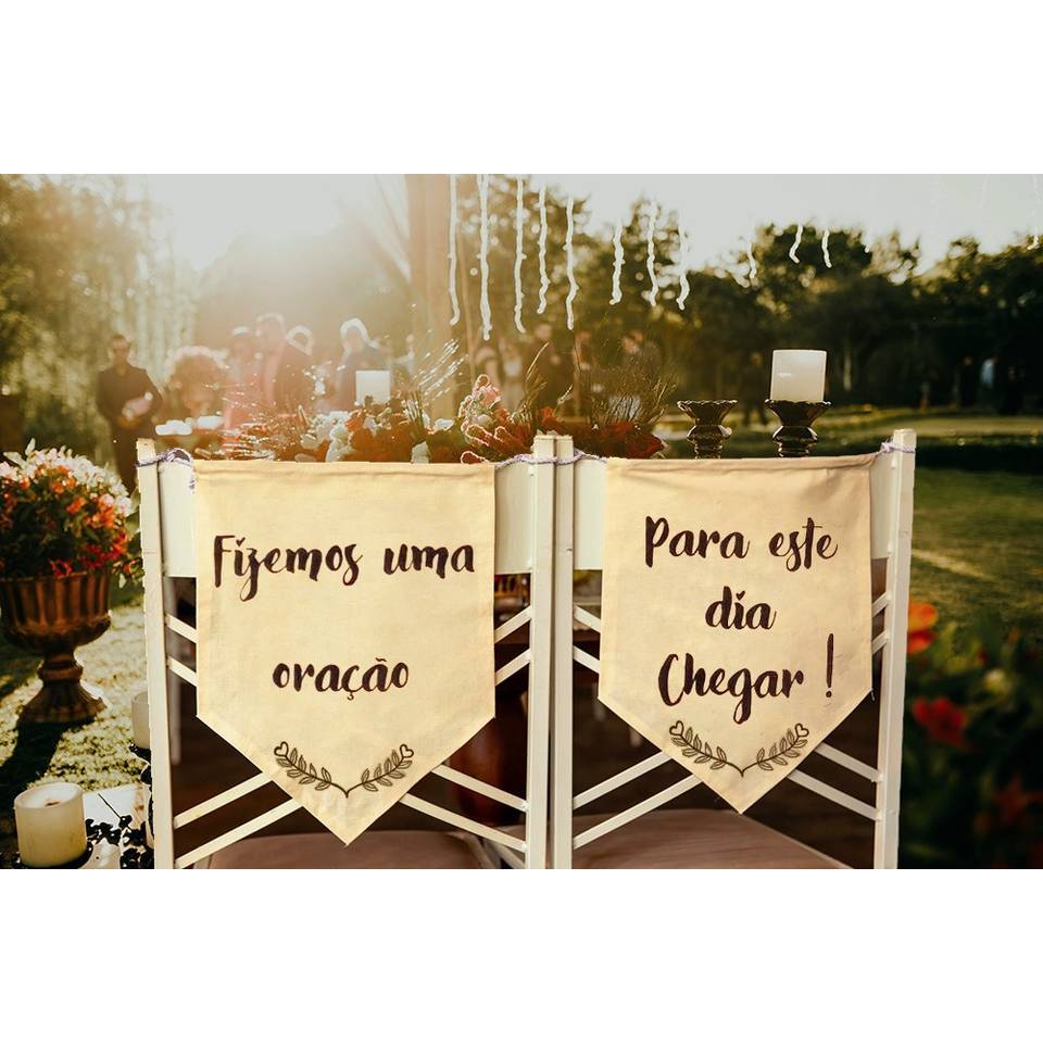 Flamula Casamento Cadeira Noivos Plaquinha Enfeite Noiva Personalizado