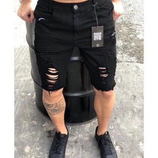 Bermudas Masculinas Jeans Destroyed Estilo Moda Homem