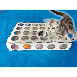 Brinquedo para gato - MDF branco - 2 tamanhos