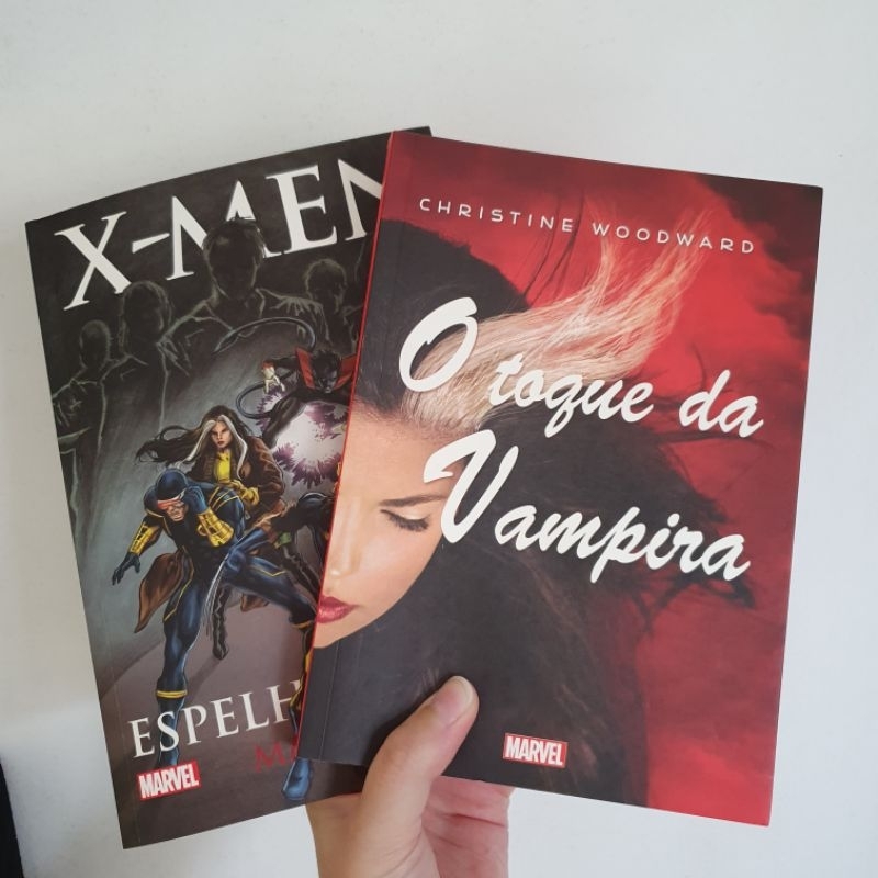 2 Livros O Toque da Vampira Christine Woodward + X-men Espelho Negro Marvel