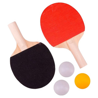 KIT BOLA E RAQUETES DE PING PONG 5 PCS KP-55 WESTERN em Oferta na Shopee