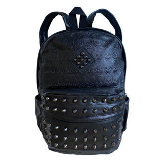 Mochila Rock Roll Caveira Em Relevo Passeio - Envio Imediato em Oferta na Shopee