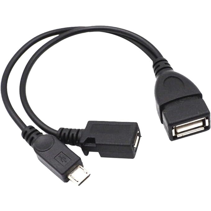 Cabo OTG Adaptador  Micro USB 2.0 para USB  Y Divisor