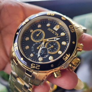 Relógio Invicta Pro Drive Novo Dourado Masculino Folheado á Ouro 4 Cores Homem Luxo Pesado