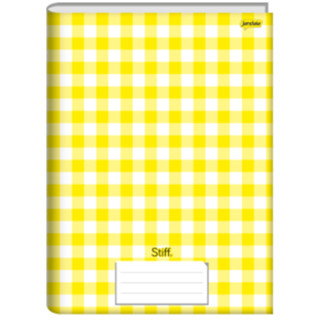 Caderno Brochura Stiff Jandaia 96 folhas Xadrez-Vermelho,Azul,Amarelo e Verde