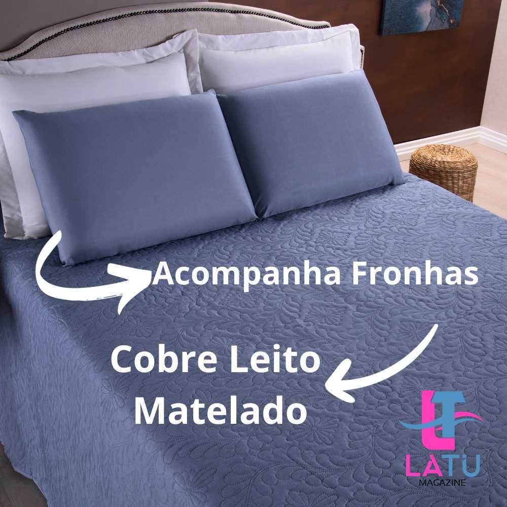 Colcha Cobre Leito 3 Peças  - King/Queen/Casal Padrão/Solteiro - ATENÇÃO Cobre Leito + Dua...