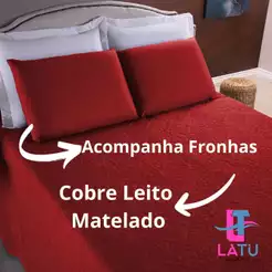 Cobre Leito Colcha 3 Peças - Queen Size - Cobre Leito + Duas Fronhas