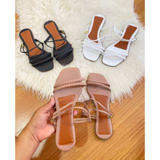 TRANÇADA Promoção sandália Rasteirinha Trançada Chinelo Sandália Rasteira Lançamento Confortável Casual Baratas Moda Cores rasteirinha