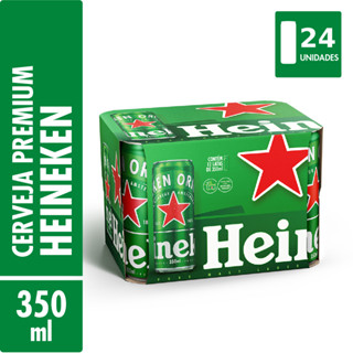 Cerveja Heineken Lata 350ml - Pack 24 Unidades