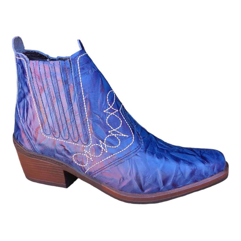 Bota Country Masculina em Couro Numero Tamanho 34 35 36 37 38 39 40 41 42 43 44 Botina Cowboy 3736