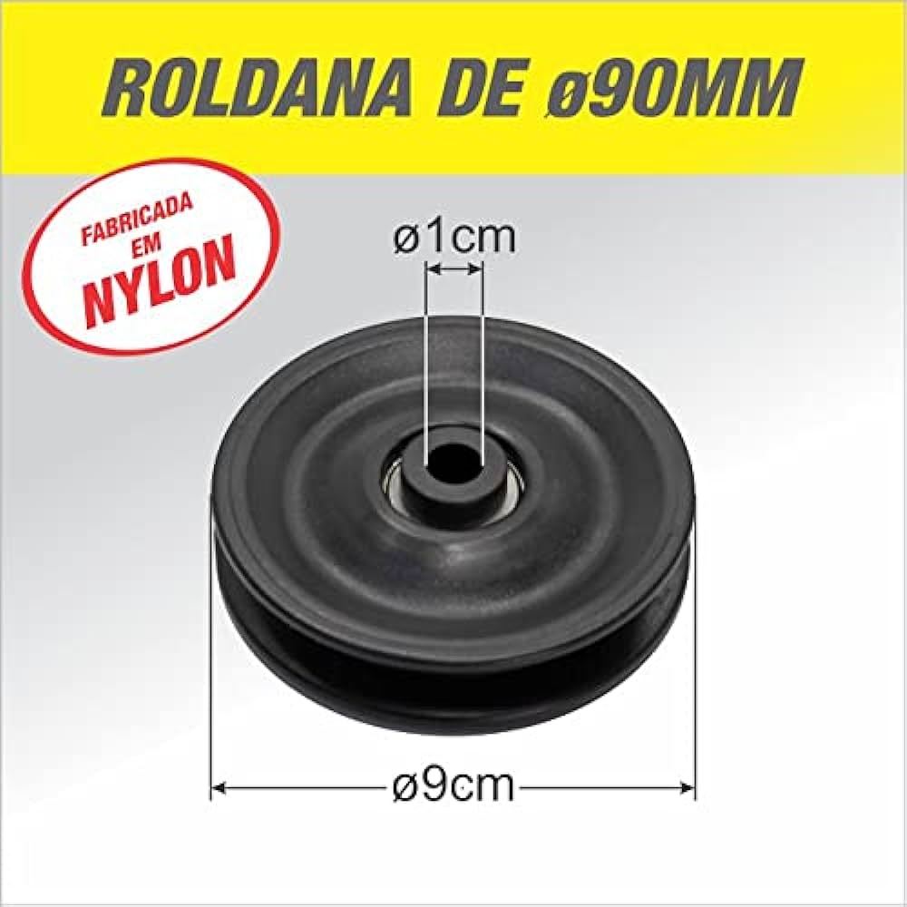 Roldana Aparelhos De Academia E Maquinas 90MM Com Rolamento E Bucha