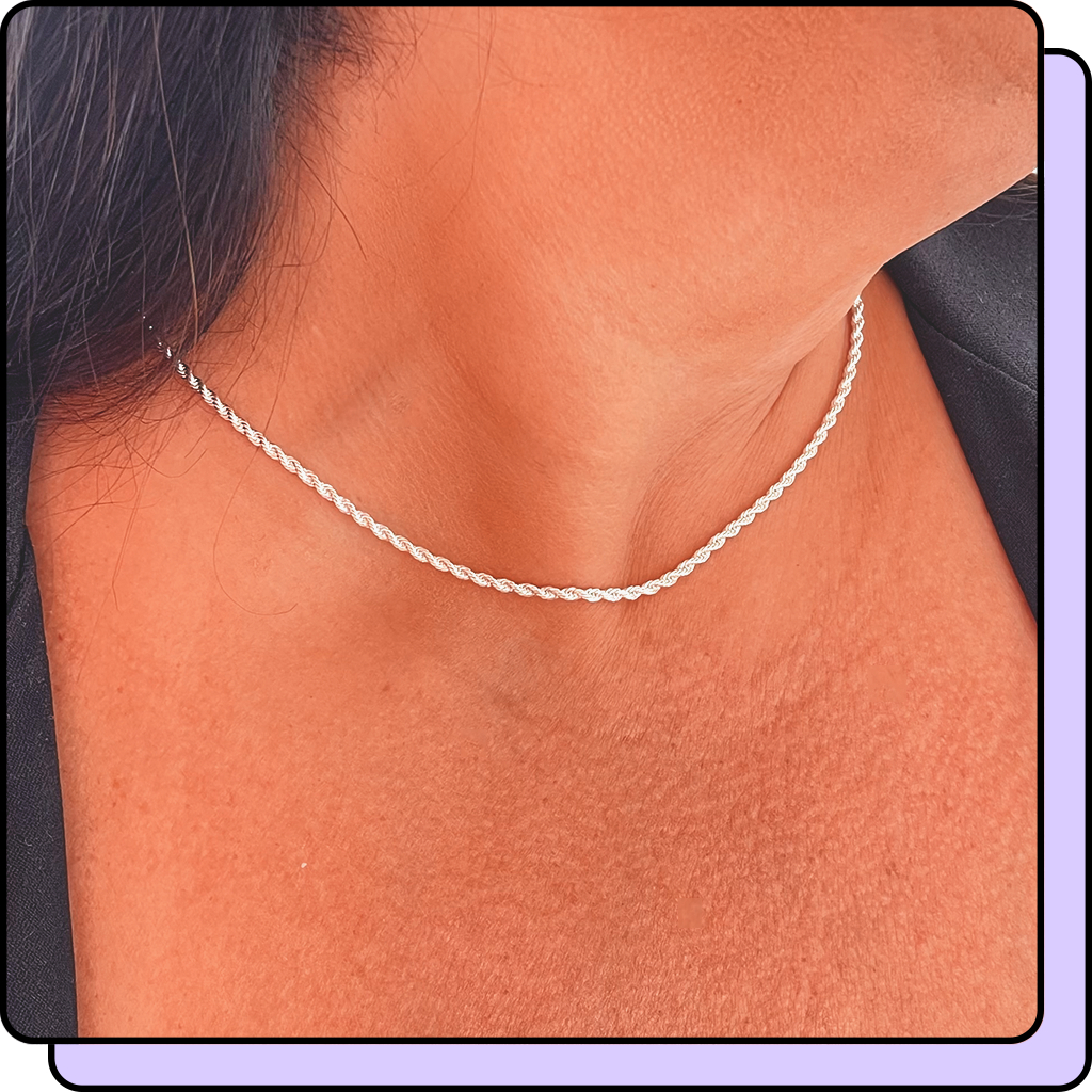 Colar Prata 925 Feminino Cordão Baiano Chocker Feminina Banhada