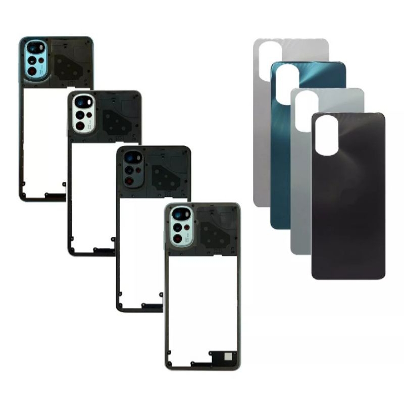 kit Aro lateral + tampa traseira moto g22 novo em Oferta na Shopee