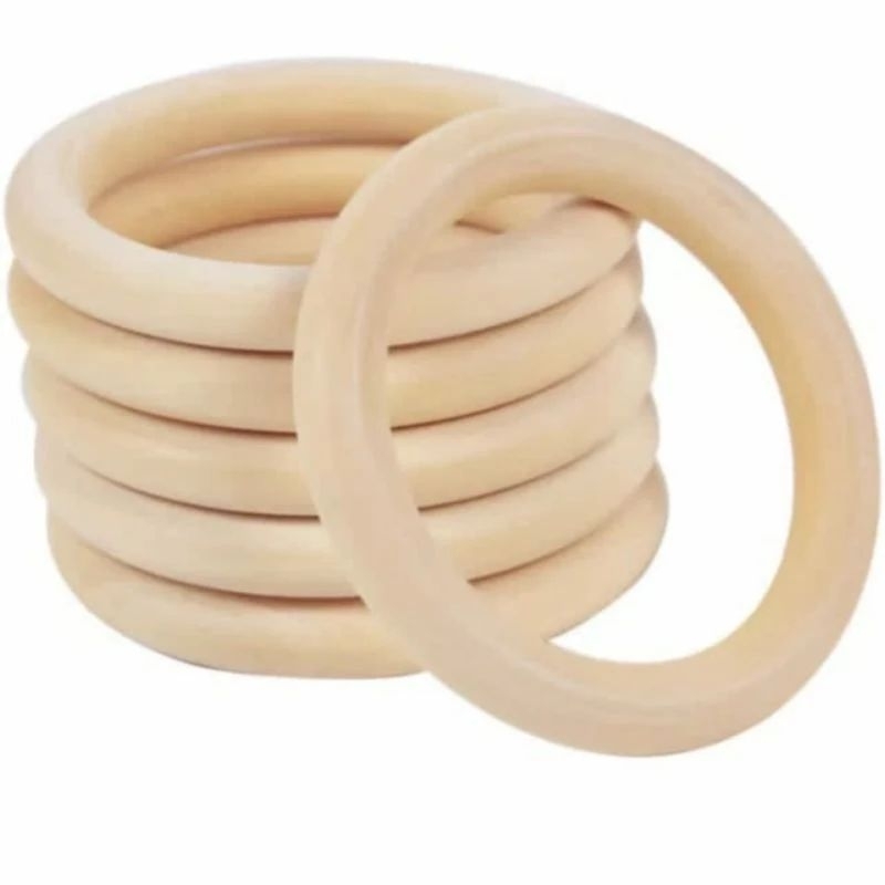 Argola de Madeira 40mm para Artesanato 20pçs.. em Oferta na Shopee