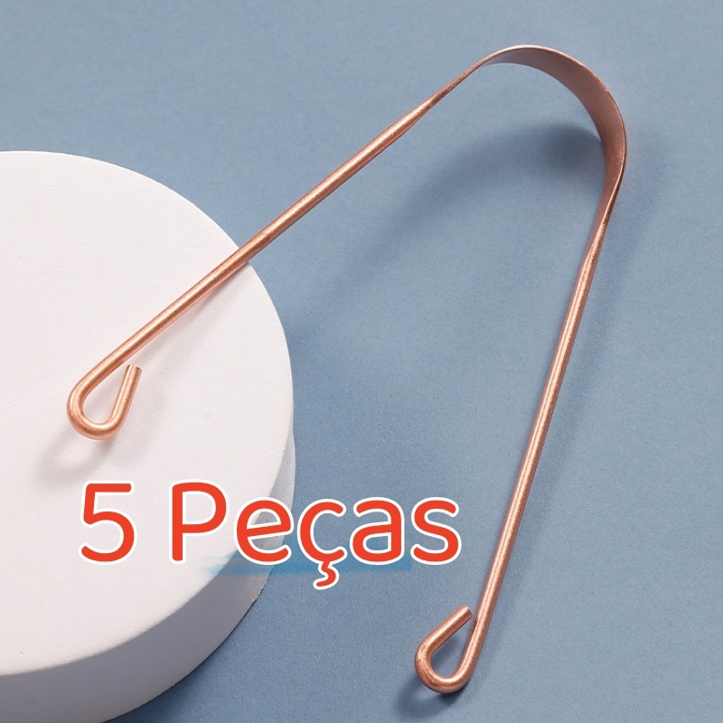 Kit 5 Raspadores Linguais em Cobre Puro