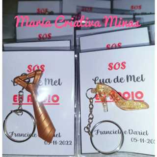 35 Gravatinhas e 35 Sapatinhos com Chaveiro, Tag, lembrancinhas, casamento, dia dos pais, dia das mães, noiva, festas em Oferta na Shopee