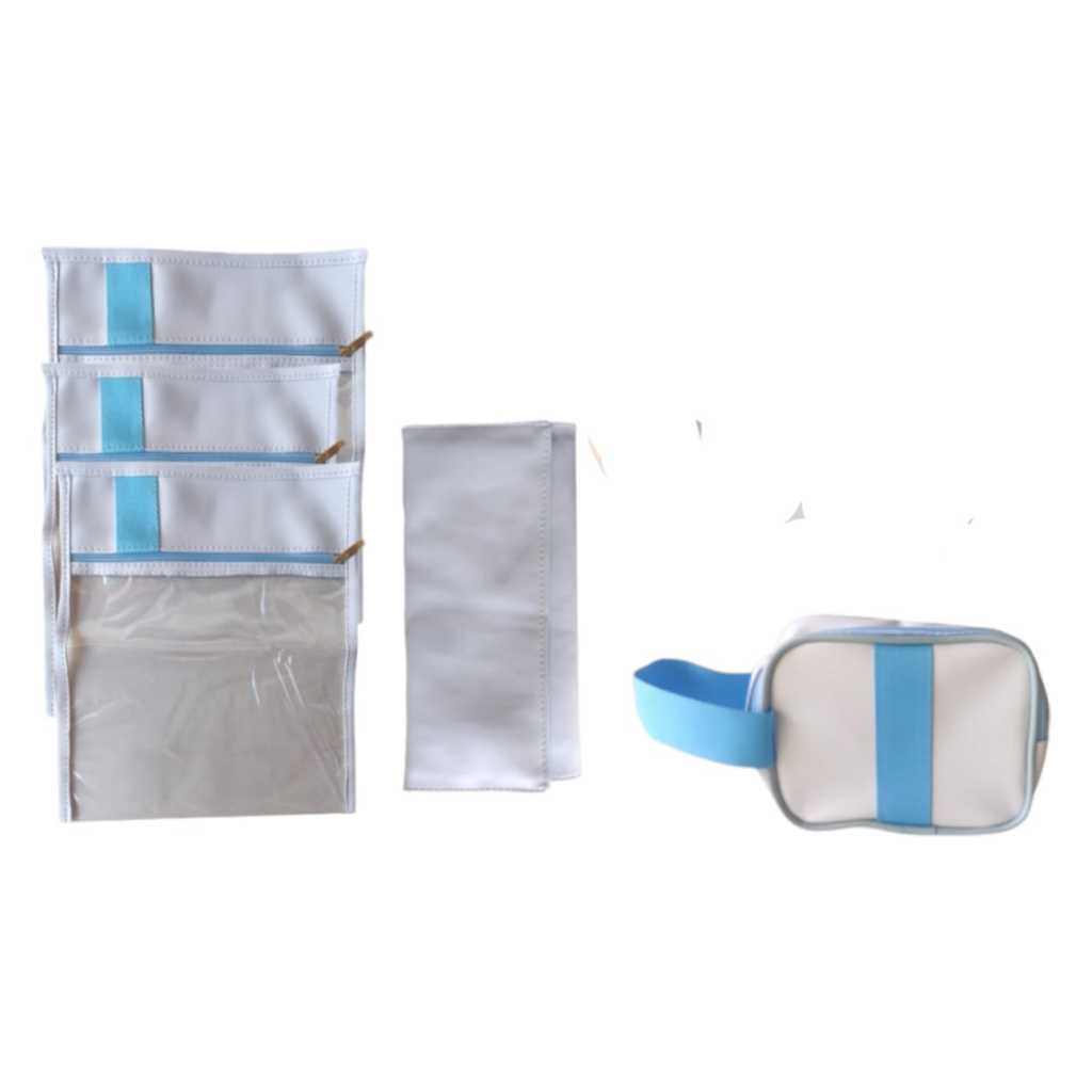 Kit 5 Peças - Trocador Organizador Necessaire Maternidade Bebê