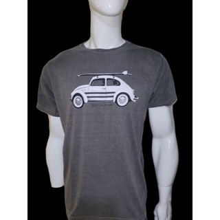 CAMISA, CAMISETA ESTONADA 100% ALGODÃO, FIO 30.1 PENTEADO, CINZA CHUMBO FUSCA