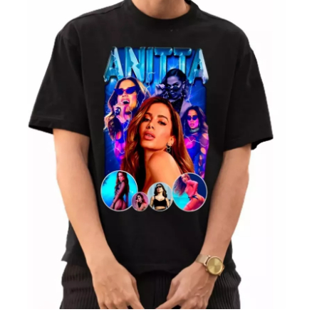 Camiseta Camisa Blusa Unissex Algodão Anitta Cantora Funk Oferta