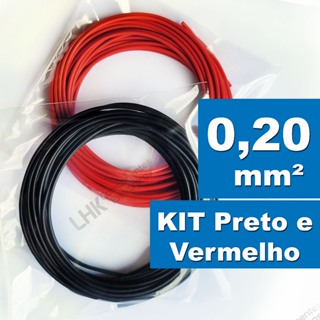 Fio 0,20mm Estanhado para Eletrônica Interna Kit Preto e Vermelho em Oferta na Shopee