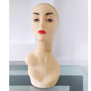 Manequim De Plastico Expositor Linda e Sofisticada Para Perucas Chapéus e Customização