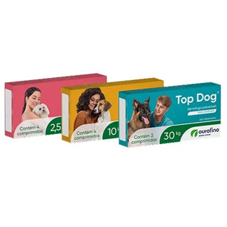 Top Dog Vermífugo Palatável - 2,5kg/10kg/30kg - Ourofino