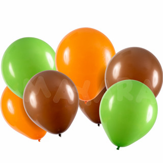 75 unidades Balões - 8 Polegadas Bexigas Laranja Marrom e Verde Citrus em Oferta na Shopee