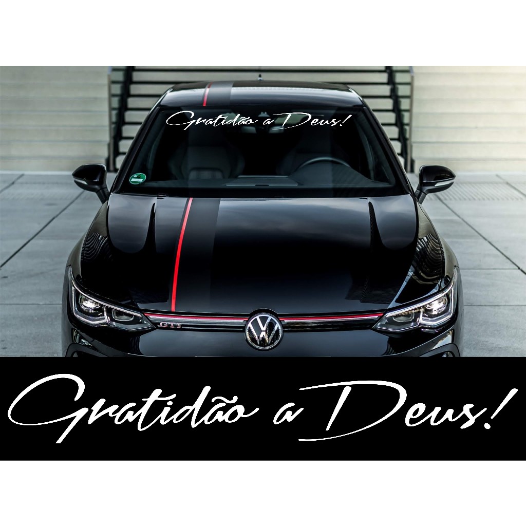 Adesivo Gratidão A Deus - Grande Para-brisa Vidro Dianteiro - Adesivos Para Carro Fé Jesus Deus em Oferta na Shopee