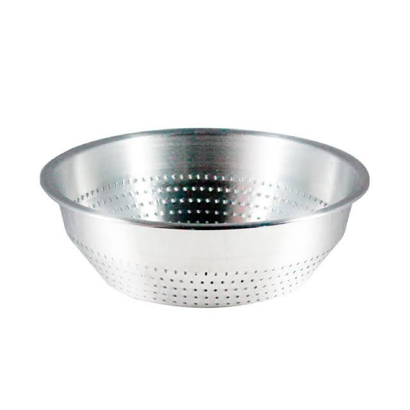 Kit 2 Escorredor De Aluminio - De Arroz Macarrão Legumes Verduras Peneira Redonda 24cm Cada