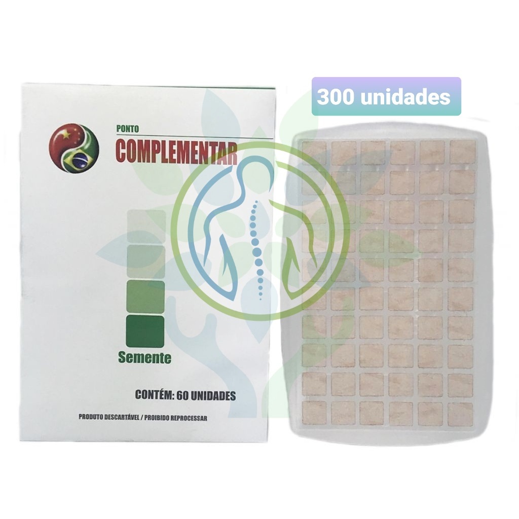 300 Sementes Vaccaria Auricoloterapia Acupuntura Ponto Auricular C/ Micropore Complementar