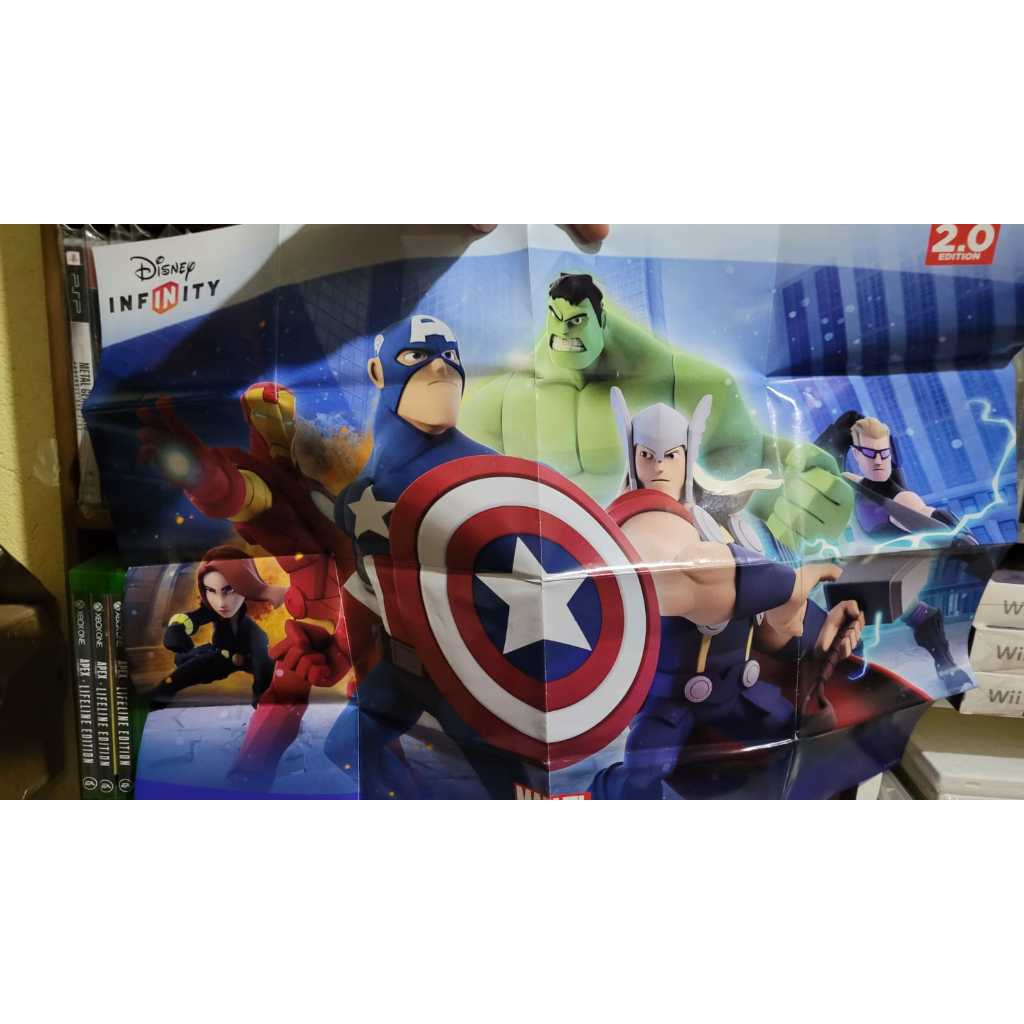 Poster  Disney Infinity Marvel Heroes 2.0. Wii U, Ps3 Xbox. APENAS O POSTER