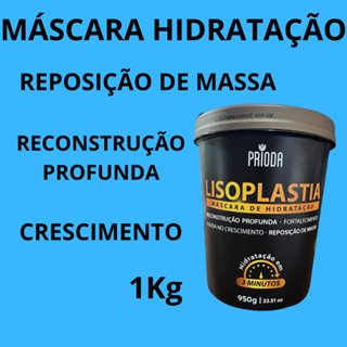 Mascara Lisoplastia Prioda - Hidratação - Reconstrução - Fortalecimento - Crescimento - Reposição - 1Kg - 7 Óleos Vegetais - Argan -
