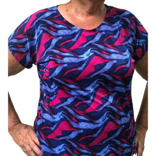 Blusa Liganete Malha Fria Túnica Manga Japonesa - Tamanho 40 ao 50