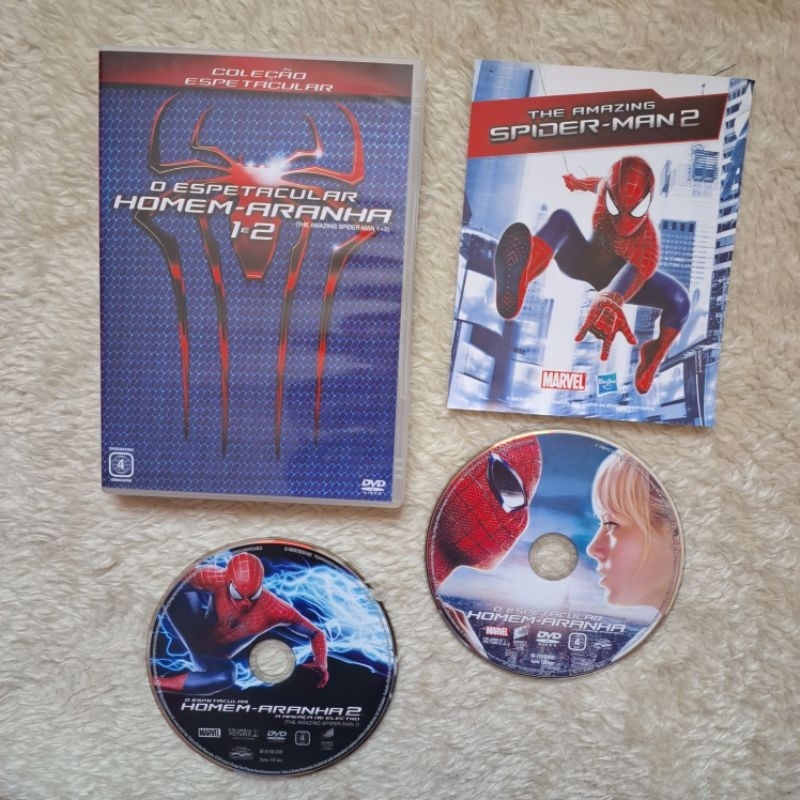 Dvd Duplo Coleção O Espetacular Homem-Aranha 1 e 2 (Andrew Garfield, The Amazing Spider Man, A Ameaça de Electro)