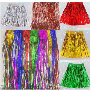 Kit 5 Saiaa De Fitilho Metalizado 40cm Carnaval Em Várias Cores