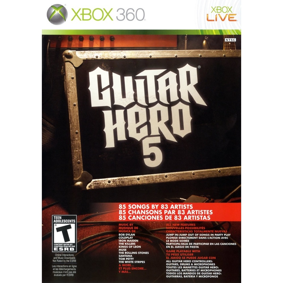guitar hero 5 midia fisica - xbox 360 em Oferta na Shopee