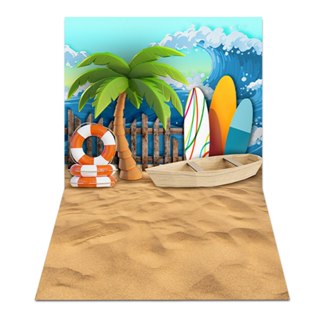 Fundo Fotográfico Verão Praia Em Tecido PN-01461 em Oferta na Shopee