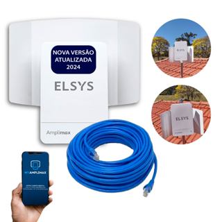 Kit Antena Amplimax Internet P/ Fazenda Sitios Rural + Cabo