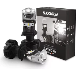 Farol Led Lâmpada H4 Mini Projetor Canhão Fácil Instalação