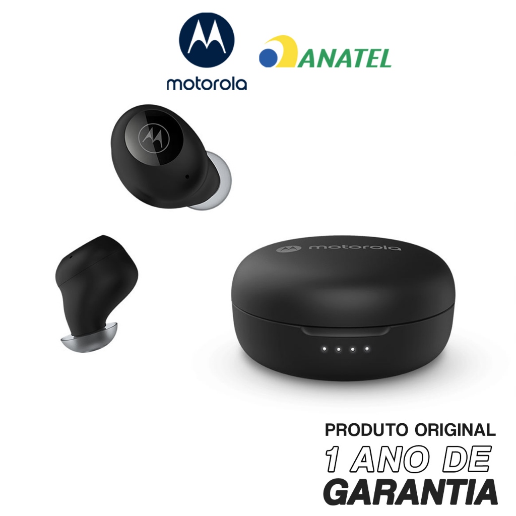 Fone Bluetooth Motorola Moto Buds 150, A prova d'agua Preto - Audio