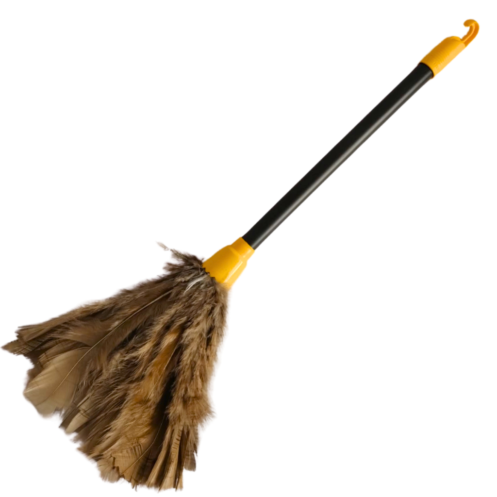 Espanador de Pó Penas de Peru Limpa e Tira Poeira 100% Natural Lavável 32cm 42cm 52cm