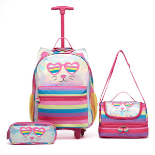 Kit Mochila Escolar Feminina Reforçada Passeio Estojo Lancheira em Oferta na Shopee