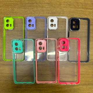 Capa Case Transparente 3 em 1 Para Motorola G23/G73 Capinha Protetora Silicone Aveludada anti-impacto