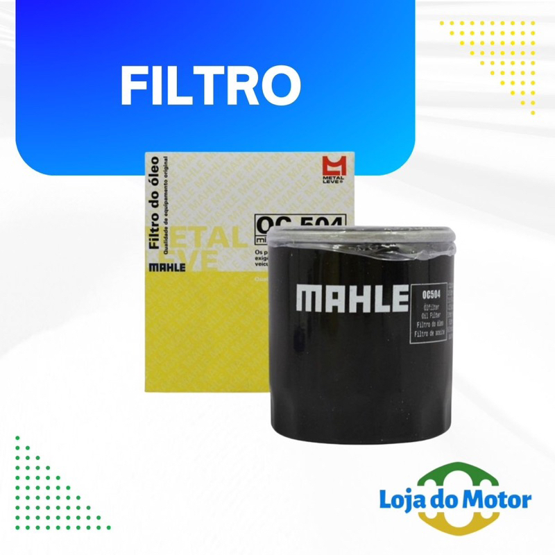 Filtro de Óleo Chevette 1973 a 1993 1.0 1.4 1.6 original Mahle Metal Leve oc504 em Oferta na Shopee