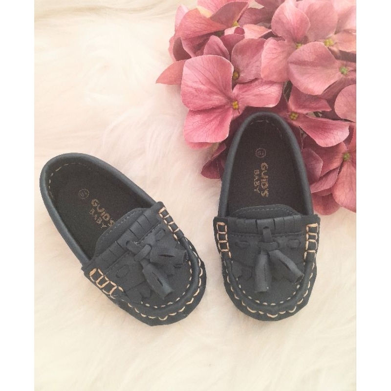 Mocassim Menino Bebê Infantil Batizado Festa Aniversário Azul Marinho