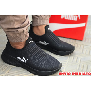 Tenis Sapatênis Puma Slip on Unissex, Macio, sem cadarço esportivo. Tênis meia feminino academia confortável leve